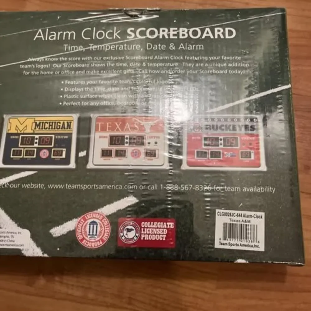 Texas A&M University Aggies Digital Alarm Clock Scoreboard Multi-Color